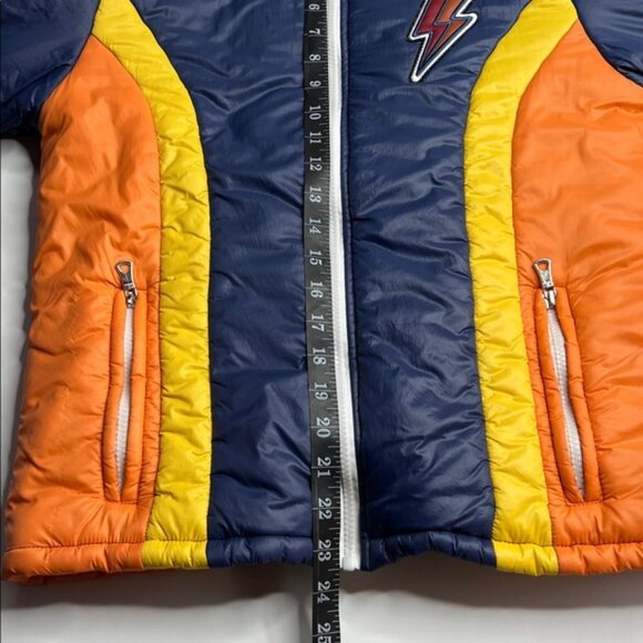 Mother The High Flyer Zip front puffer jacket in bold tricks retro 70s hippie Sm - Picture 8 of 16